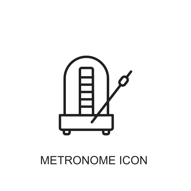 Icono de icono de vector de metrónomo