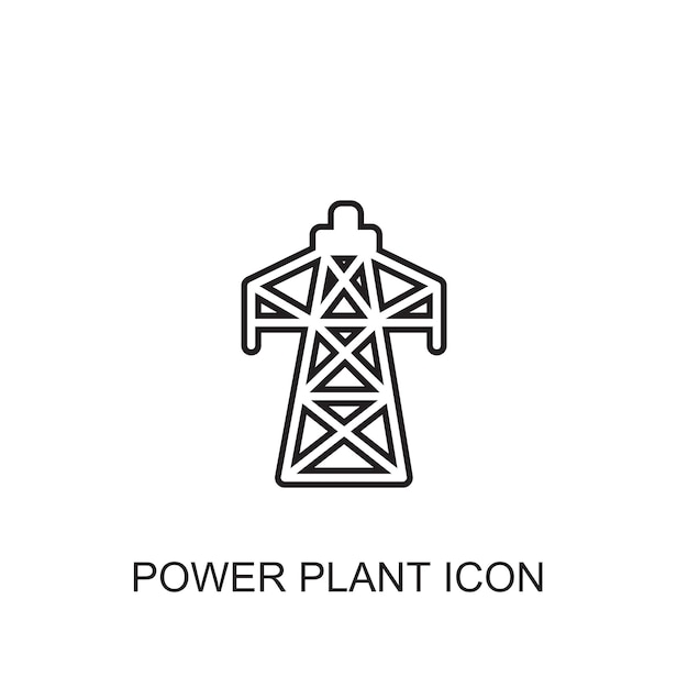 Icono de icono de vector de planta de energía