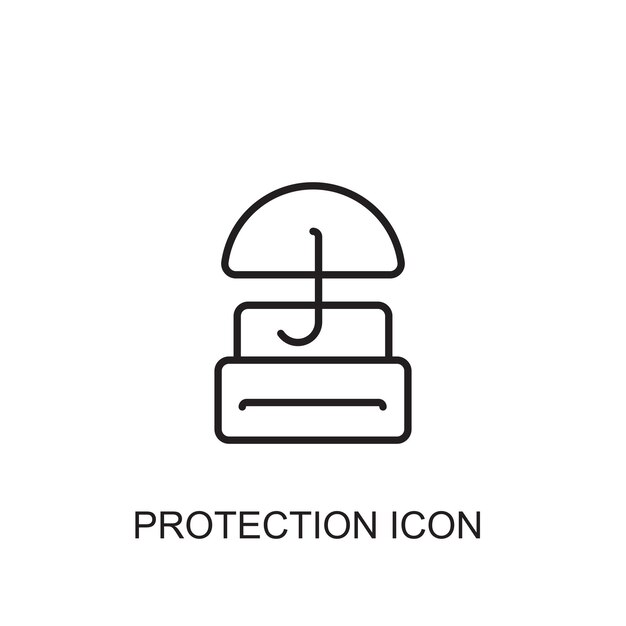 Icono de icono de vector de protección