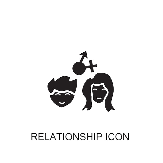 Icono de icono de vector de relación