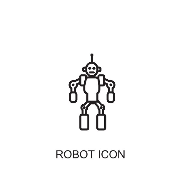 Icono de icono de vector de robot