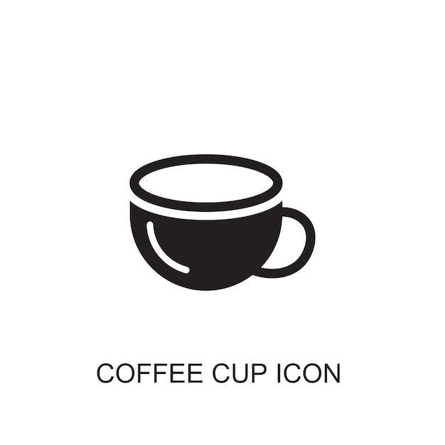 Icono de icono de vector de taza de café