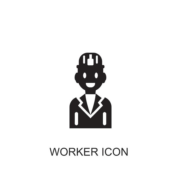 Icono de icono de vector de trabajador