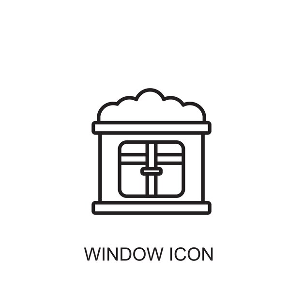 Icono de icono de vector de ventana