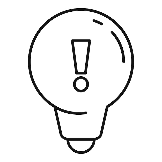 Icono de idea de bombilla nueva Esquema del icono de vector de idea de bombilla nueva para diseño web aislado en fondo blanco