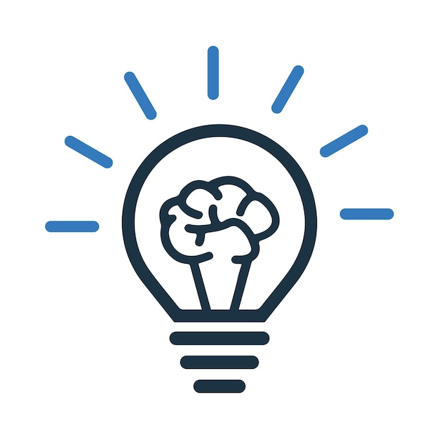 Icono de idea creativa Ilustración vectorial editable sencilla