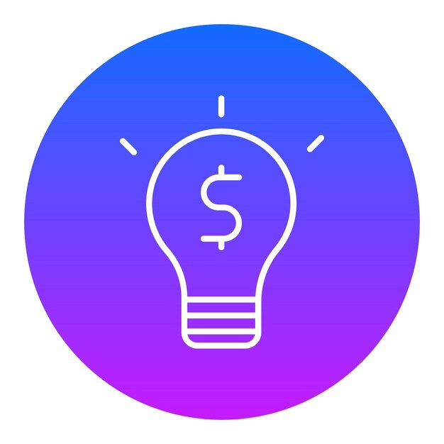 El ícono de la idea del dinero