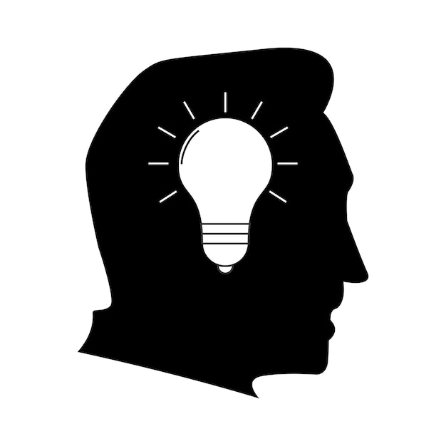 icono de ideas en lámpara de negocios