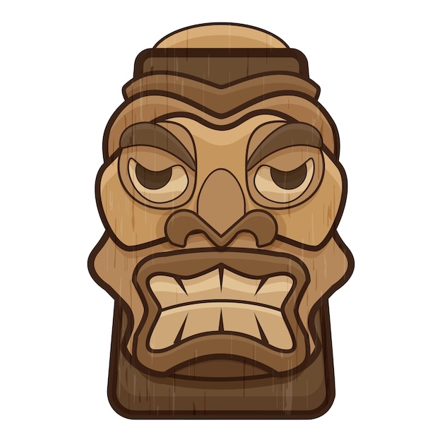 Icono de ídolo de tótem Caricatura de icono de vector de ídolo de tótem para diseño web aislado sobre fondo blanco