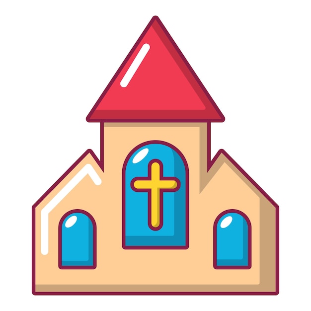 Vector icono de la iglesia de boda ilustración de dibujos animados de icono de vector de la iglesia de boda para diseño web