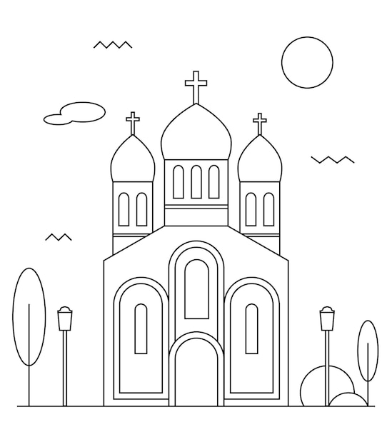 Vector icono de la iglesia ortodoxa