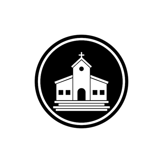 icono de iglesia plantilla vectorial ilustración diseño de logotipo