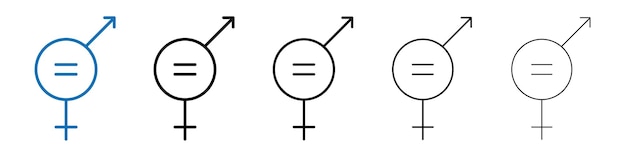 Icono de igualdad Logotipo vectorial de esquema para la aplicación web