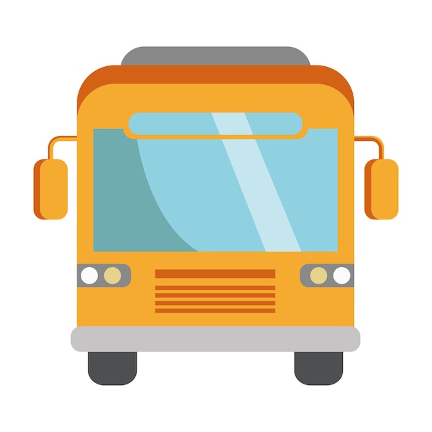 Icono de la ilustración del bus de la vista del plan