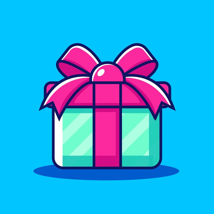 Icono de ilustración de la caja de regalos Ilustración vectorial de icono de regalo lindo