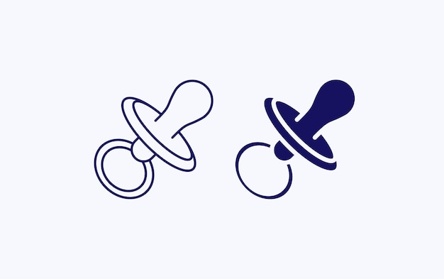 icono de ilustración de chupete para niños