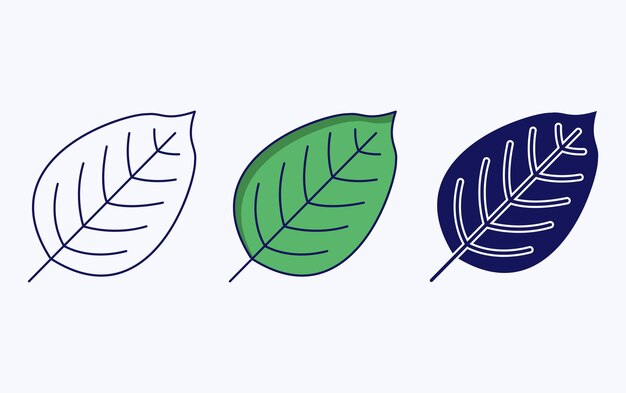 Icono de ilustración de hoja