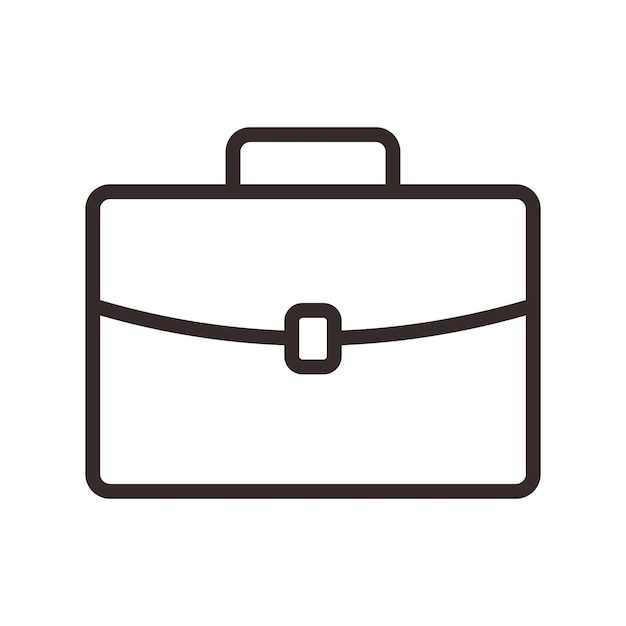 icono de ilustración de maletín vectorial en un fondo blanco