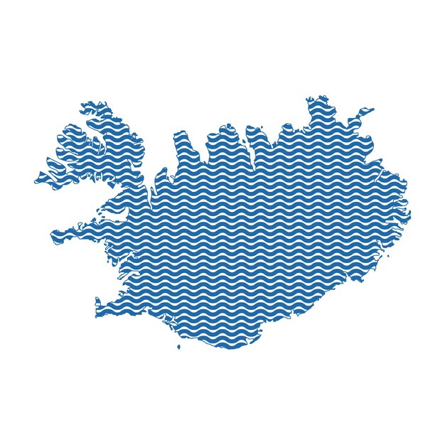 Icono de la ilustración del mapa de Islandia