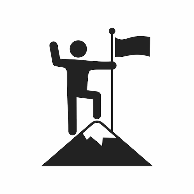 icono de ilustración de la meta en un fondo blanco