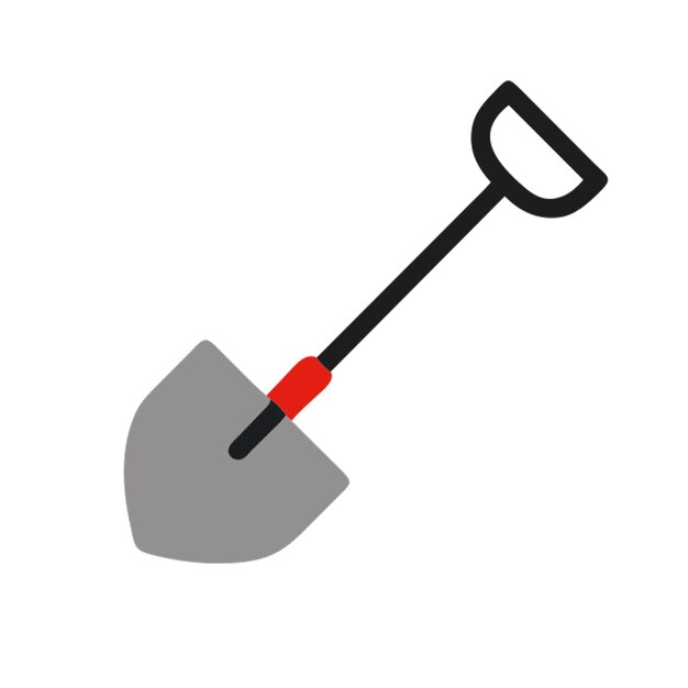 icono de ilustración de la pala icono de color