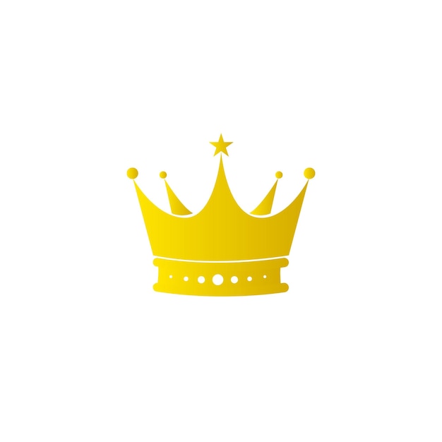 Icono de ilustración de plantilla de logotipo y símbolo de corona