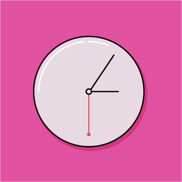 Icono de ilustración de reloj simple