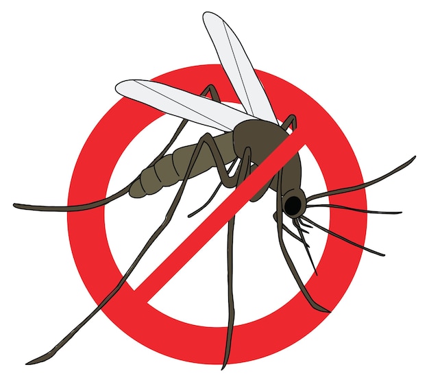 Icono de ilustración de Stop Mosquito para el diseño de carteles