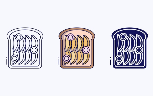 Icono de ilustración de tostadas francesas