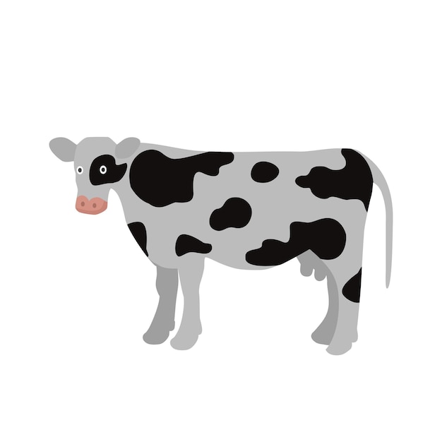 icono de ilustración de vector de animal de vaca lechera