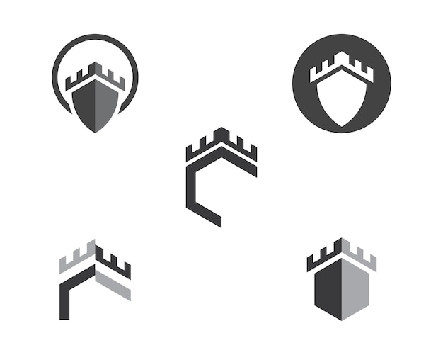 Icono de ilustración de vector de castillo