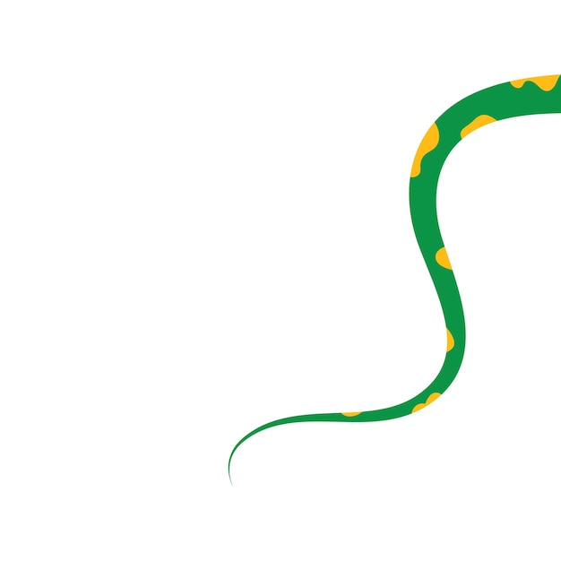 Icono de ilustración de vector de cola de serpiente