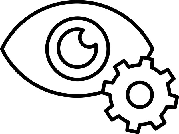 Icono de ilustración del vector de contorno de optimización