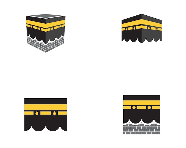 Icono de ilustración de vector de Kaaba