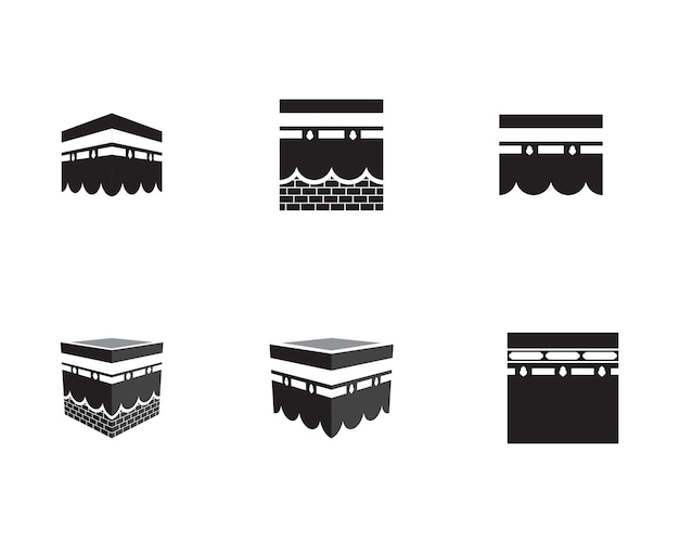 Vector icono de ilustración de vector de kaaba