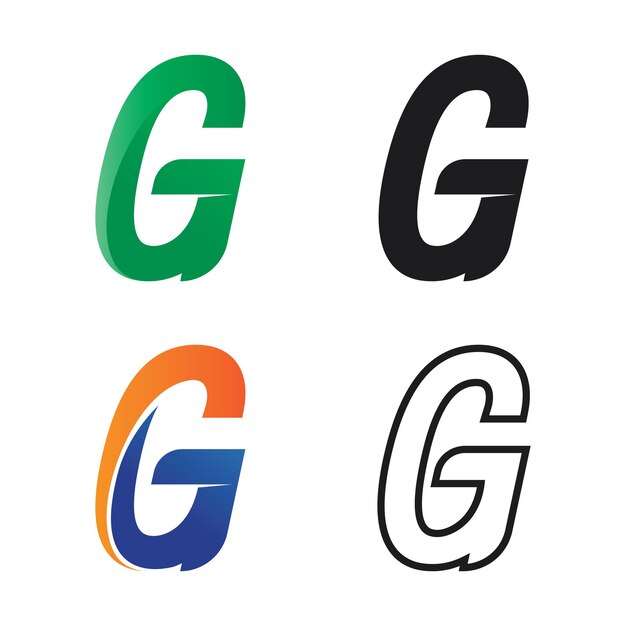 Icono de ilustración de vector de letra G