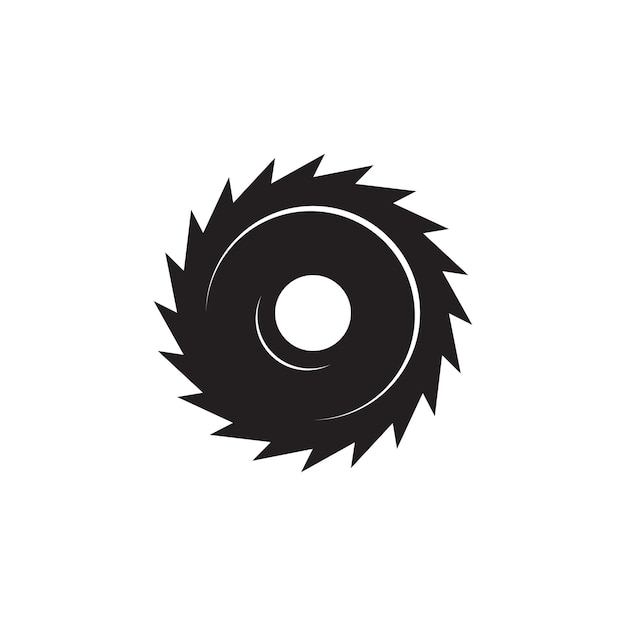 Icono de ilustración de vector de sierra industrial