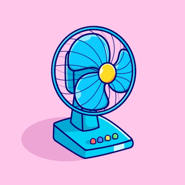 Vector icono de ilustración de vector de ventilador aislado