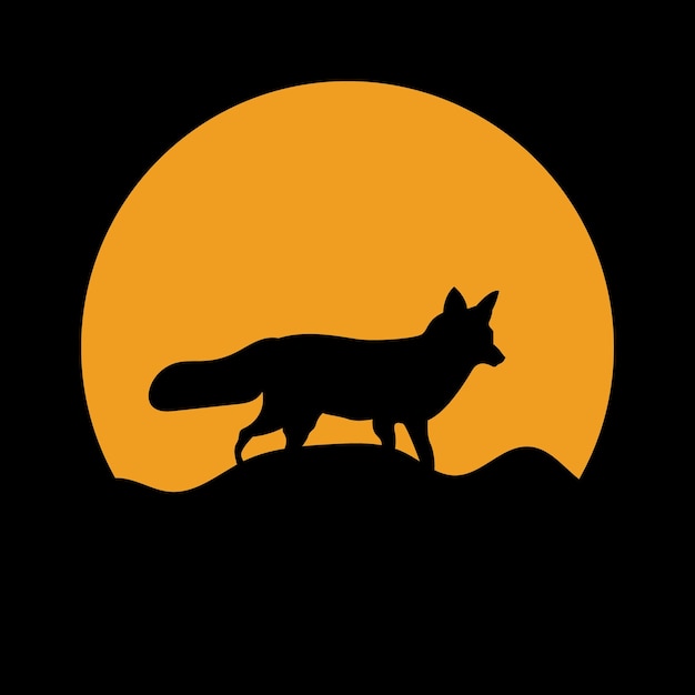 Icono de ilustración de vector de zorro