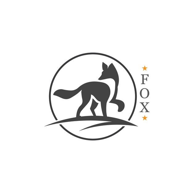 Icono de ilustración de vector de zorro