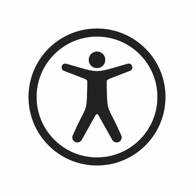 icono de ilustración vectorial de accesibilidad en fondo blanco