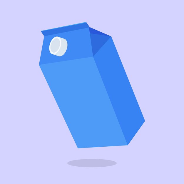 Icono de ilustración vectorial de la caja de leche fresca Icono de la cajas de leche frescas Icono del paquete de leche saludable