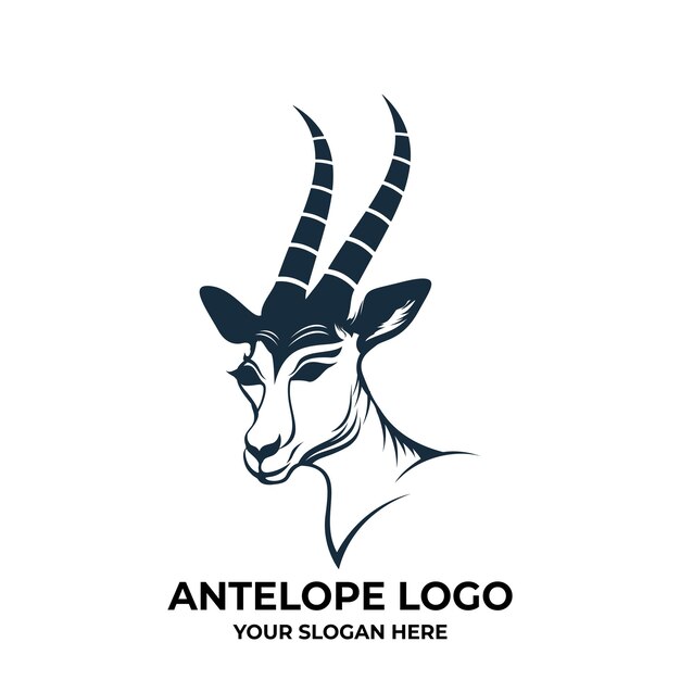 El icono de la ilustración vectorial del ciervo