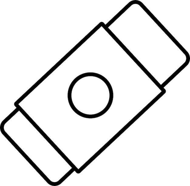Icono de la ilustración vectorial del contorno del borrador