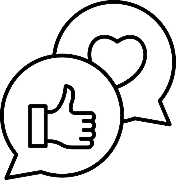 Icono de ilustración vectorial del contorno del chat