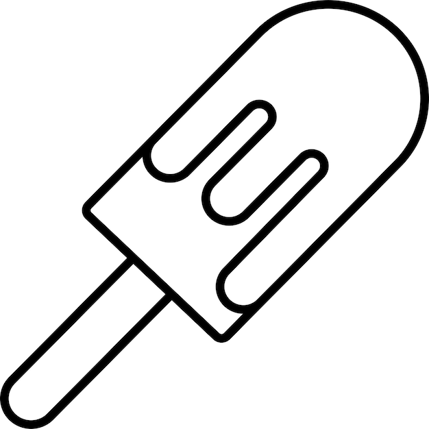 El icono de la ilustración vectorial del contorno de Ice Candy