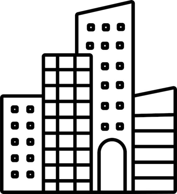 Icono de ilustración vectorial del esquema del parque tecnológico