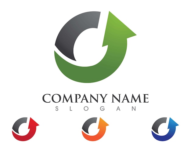 Ícono de ilustración vectorial de flechas Diseño de plantilla de logotipo