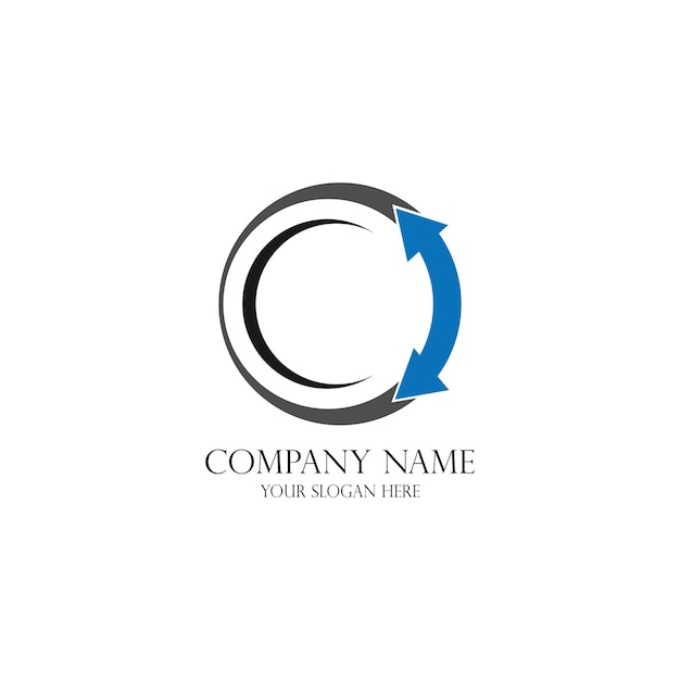 Ícono de ilustración vectorial de flechas Diseño de plantilla de logotipo