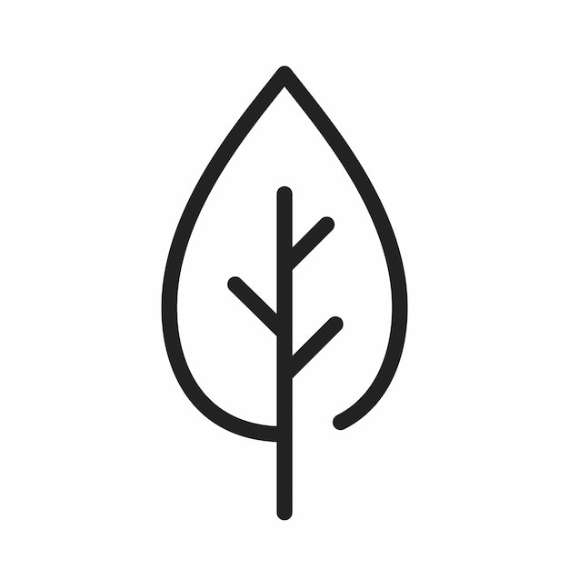 icono de ilustración vectorial de hojas en fondo blanco
